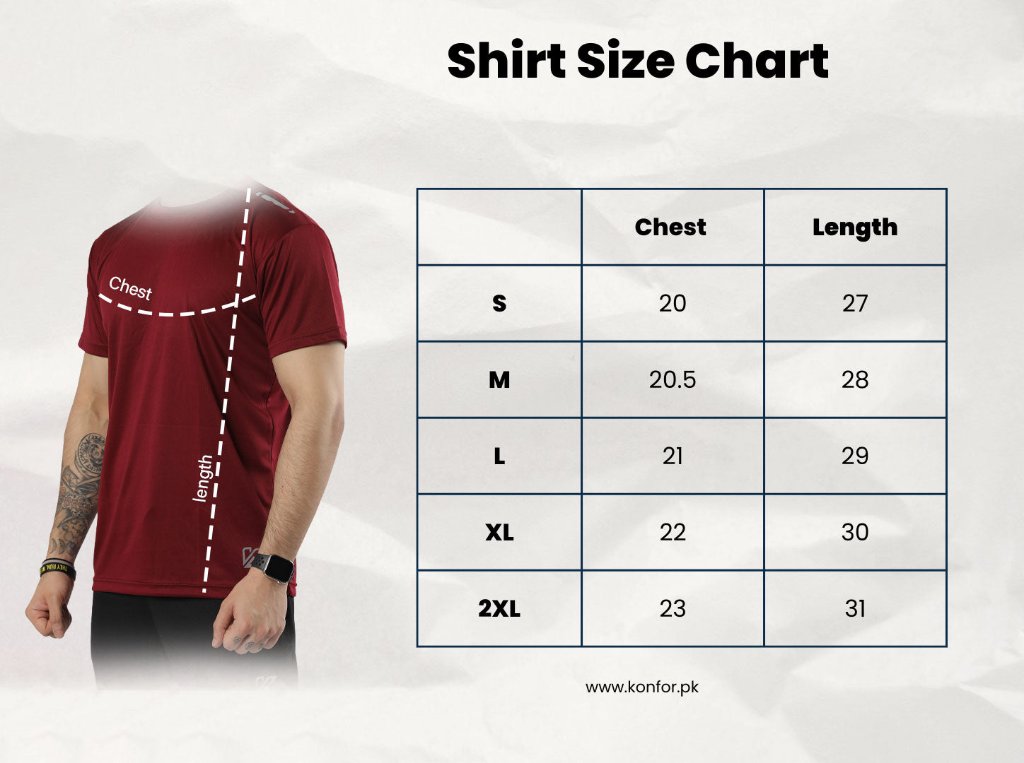 Size Guide Lines – Konfor
