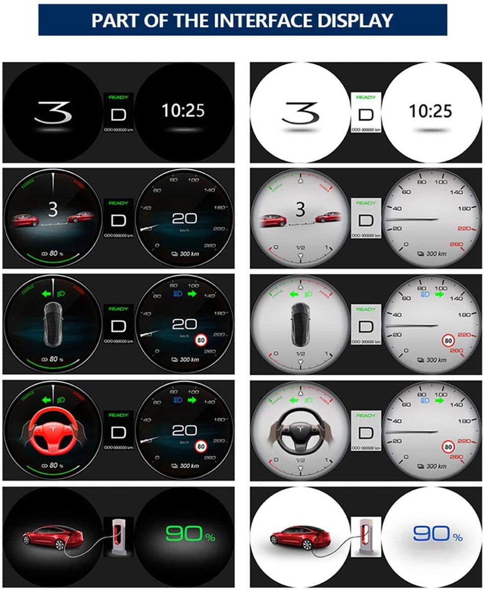 Model 3 Model Y Dashboard Display