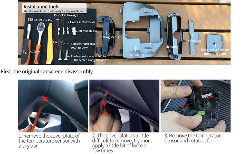 Screen Swiveling Mount kit for Tesla Model 3 Model Y 2017-2022