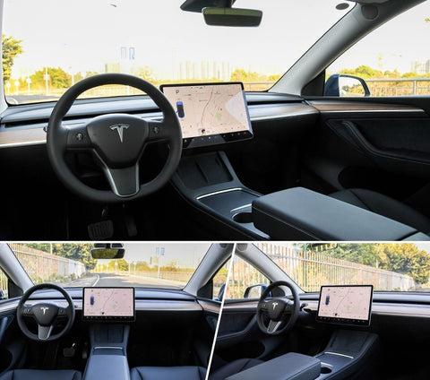 Tesla-Modell und Innenraum