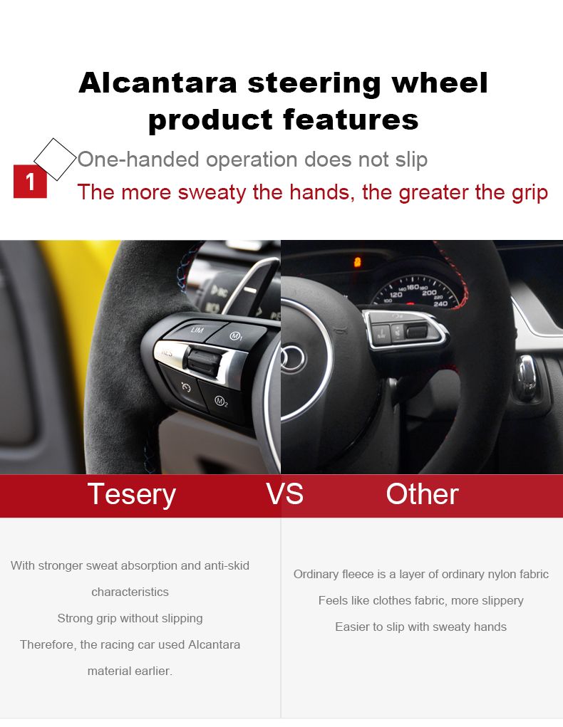 Enhance Your Driving Experience with REKUDO Alcantara Wrap Steering Wheel  for Tesla Model 3