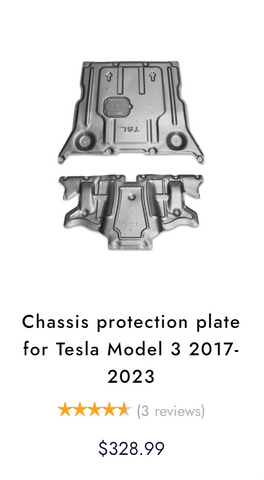 Chassis protection plate for Tesla Model 3 2017-2023