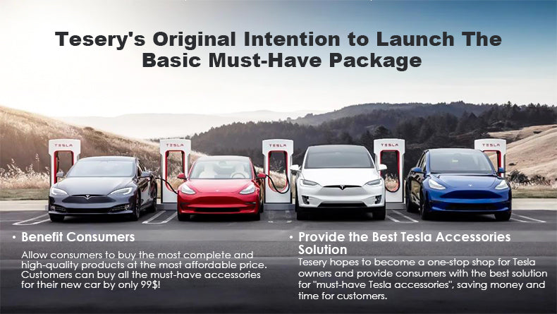 Ensemble d'accessoires Tesla de base indispensables pour le modèle 3 et le  modèle Y 2021 et 2022