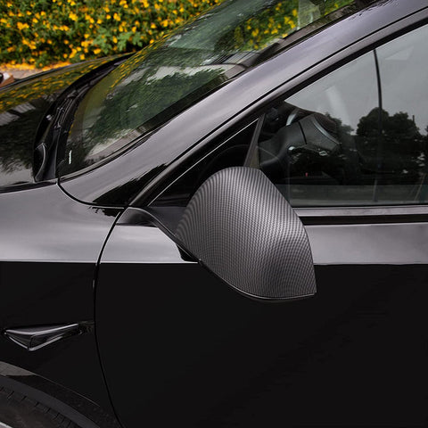 Real Carbon Fiber Mirror Covers for Tesla Model 3 2017-2022-TESERY