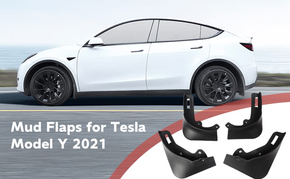 Tesla Model 3 Model Y Mud Flaps Splash Guards  2017-2022 (Set of Four)