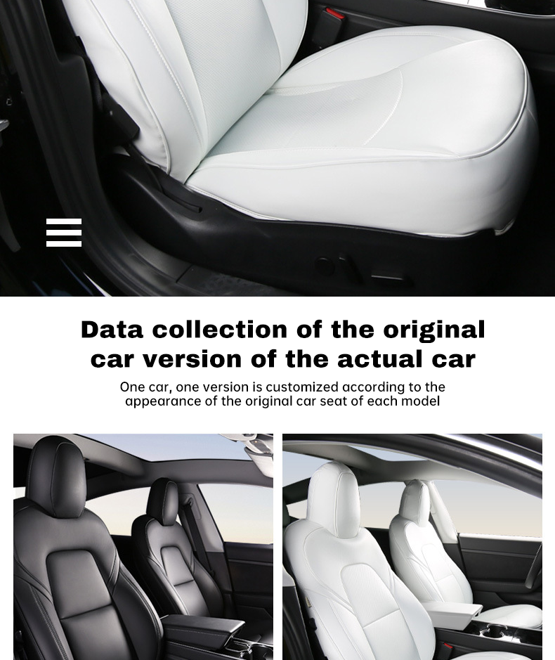 Ensemble complet de housses de siège de voiture, blanc, accessoires  d'intérieur Auto, Service de personnalisation pour Tesla Model 3/Y -  AliExpress