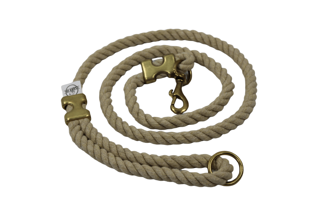 Khaki Rope Leash Made in the USA