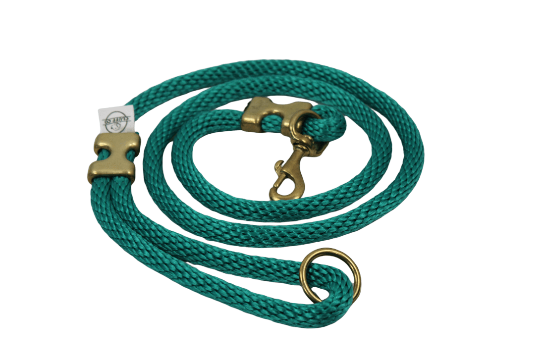 Teal Solid Braid Leash Made in the USA