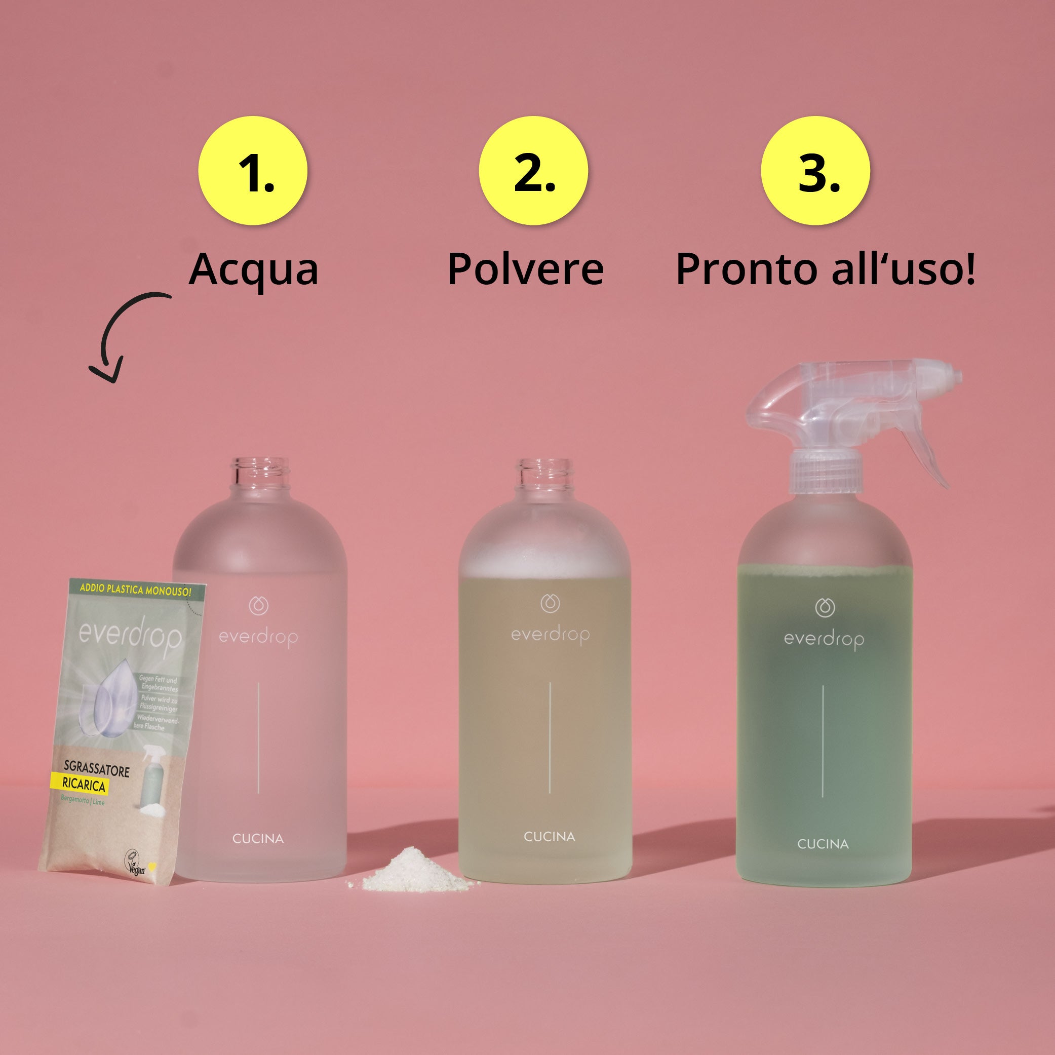 Detergente forte in polvere - cucina - starter kit