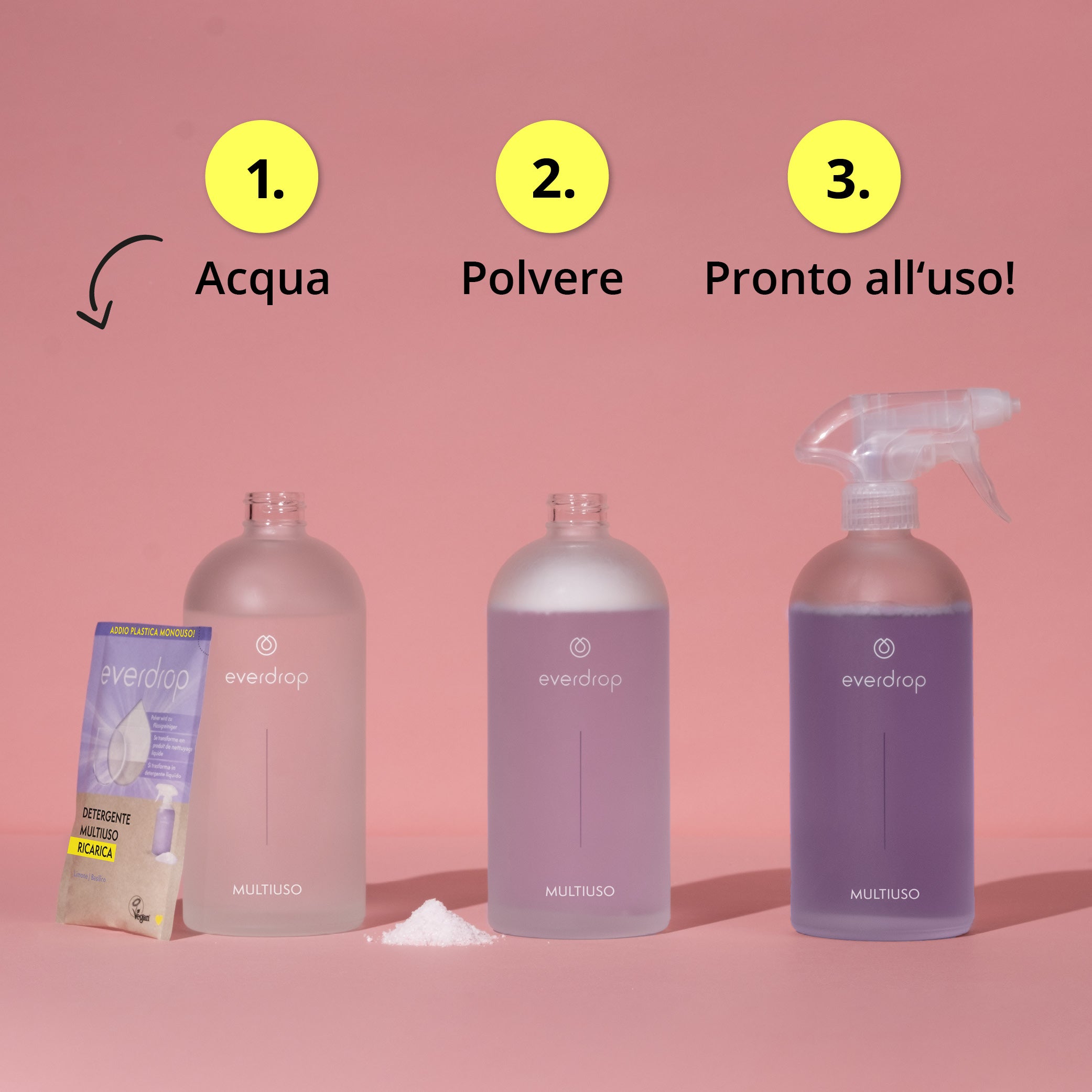 Detergente forte in polvere - multiuso - starter kit