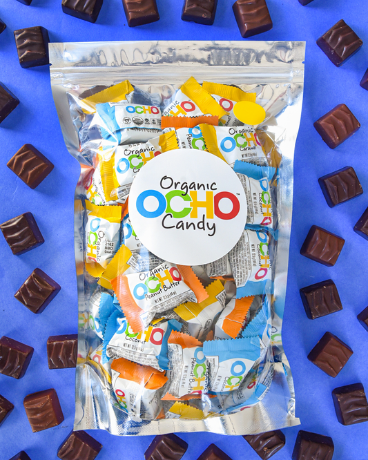 Organic Dark Chocolate Peanut Butter Bars - 12ct Bar Caddy - 8% off – OCHO  Organic Chocolate Candy