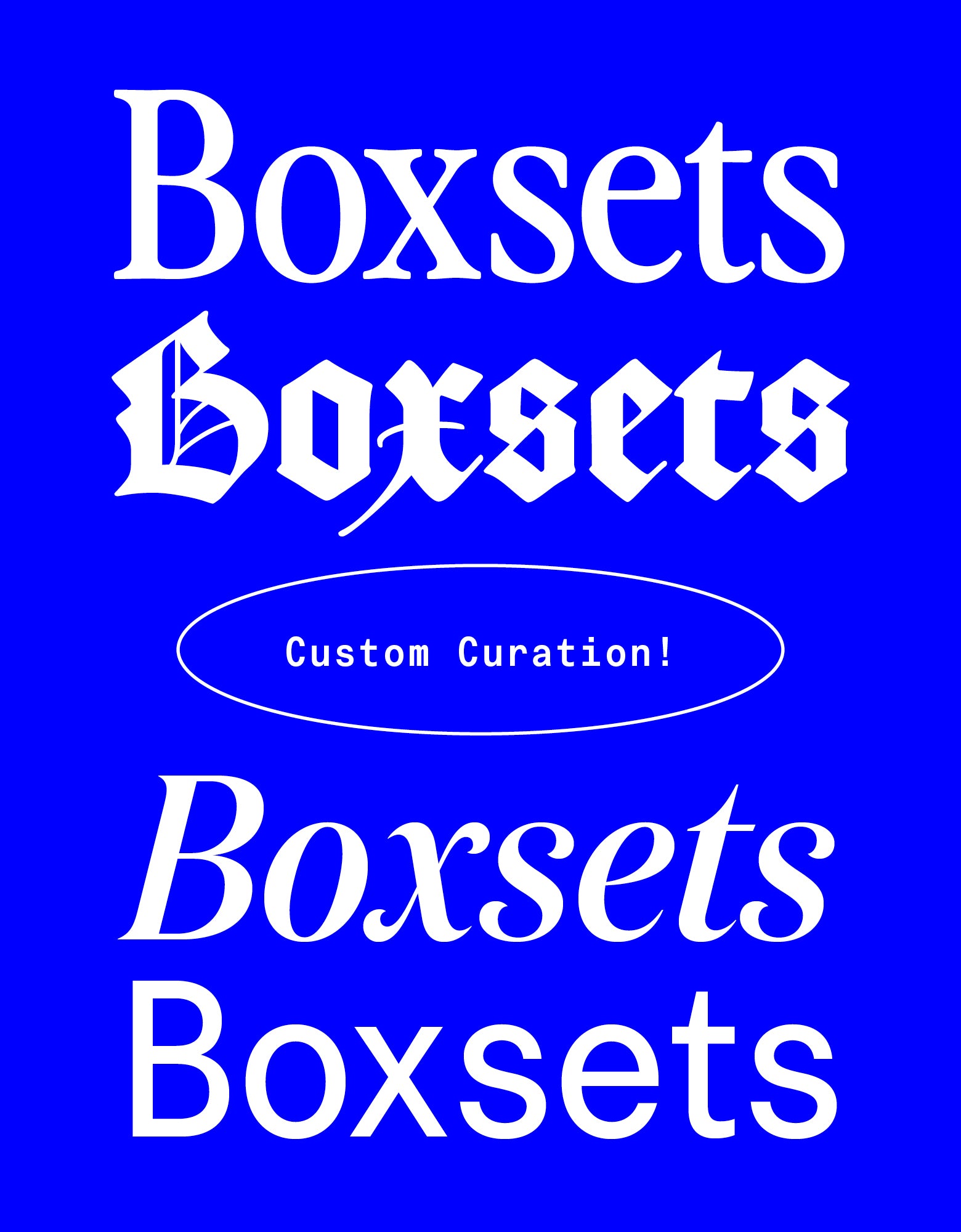 Custom Curated Boxsets