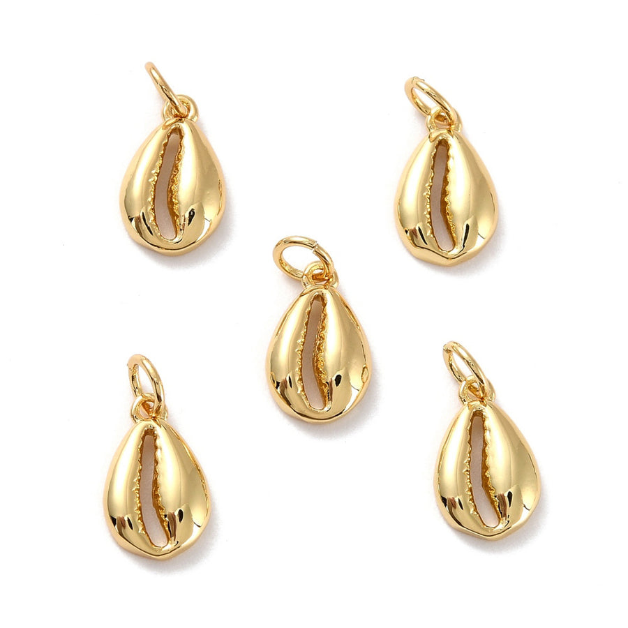  DanLingJewelry 10 pcs 18K Gold Plated Brass Charms