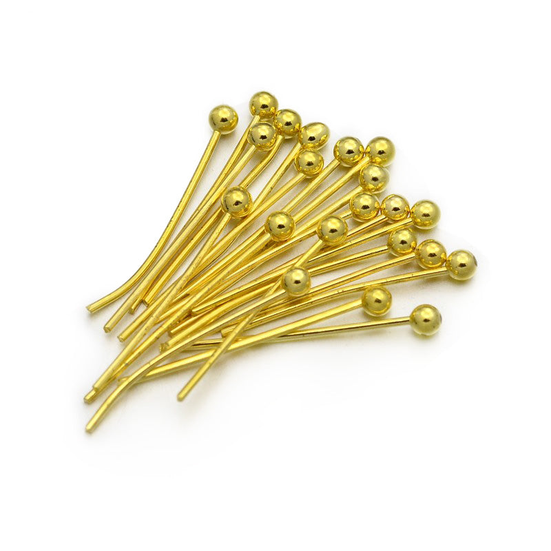 100PCS 14k gold filled ball head pins, brass ball headpin, head
