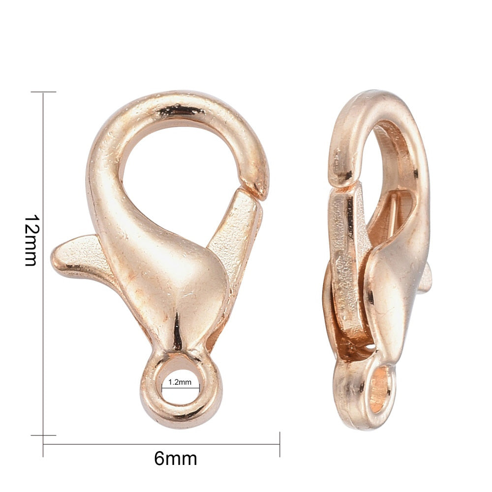Pengxiaomei 300 pcs Gold Lobster Claw Clasps with Open Jump Rings