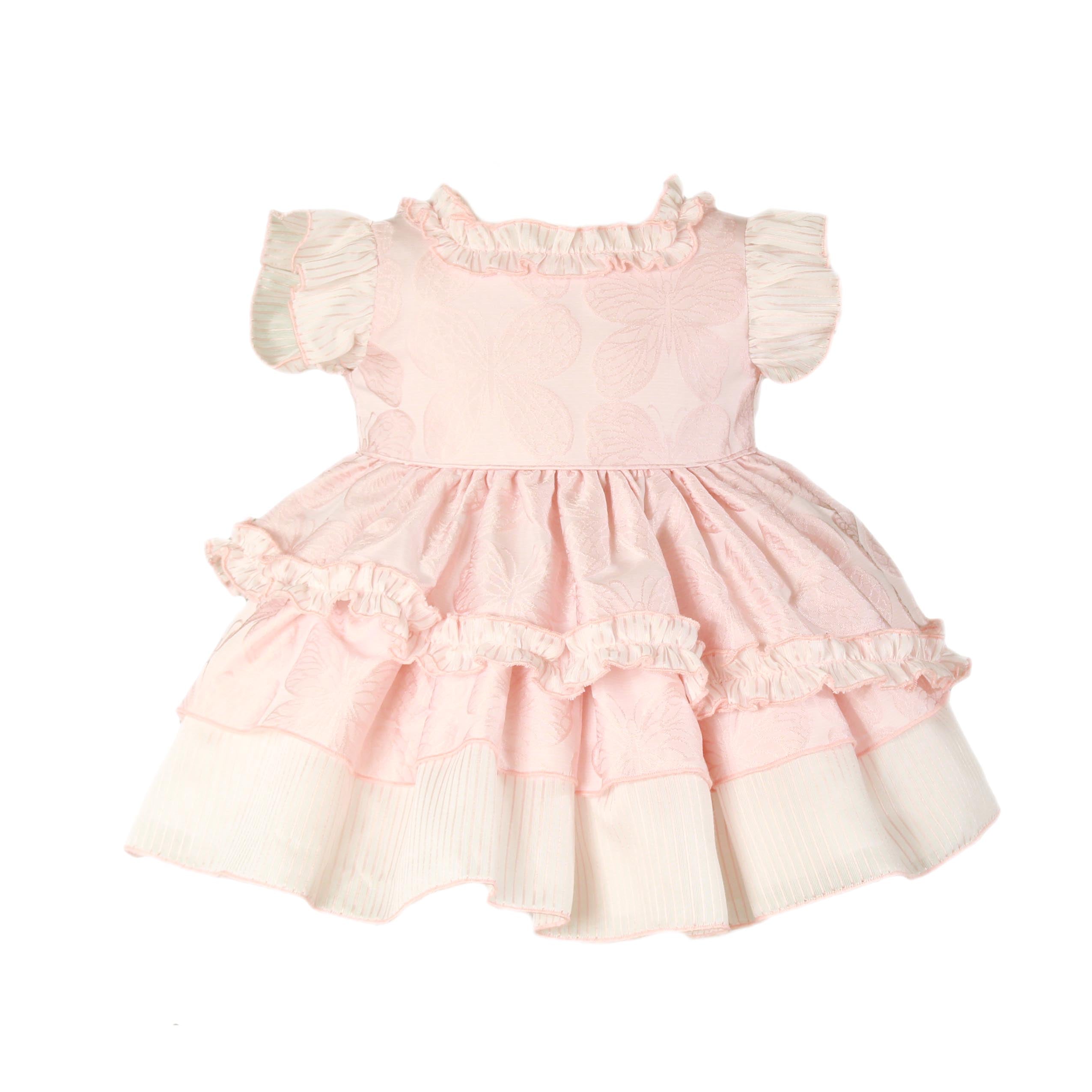 SS22 Miranda Baby Girls Pink Butterfly Dress 126-V – Liquorice Kids