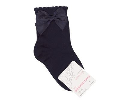 kids navy ankle socks