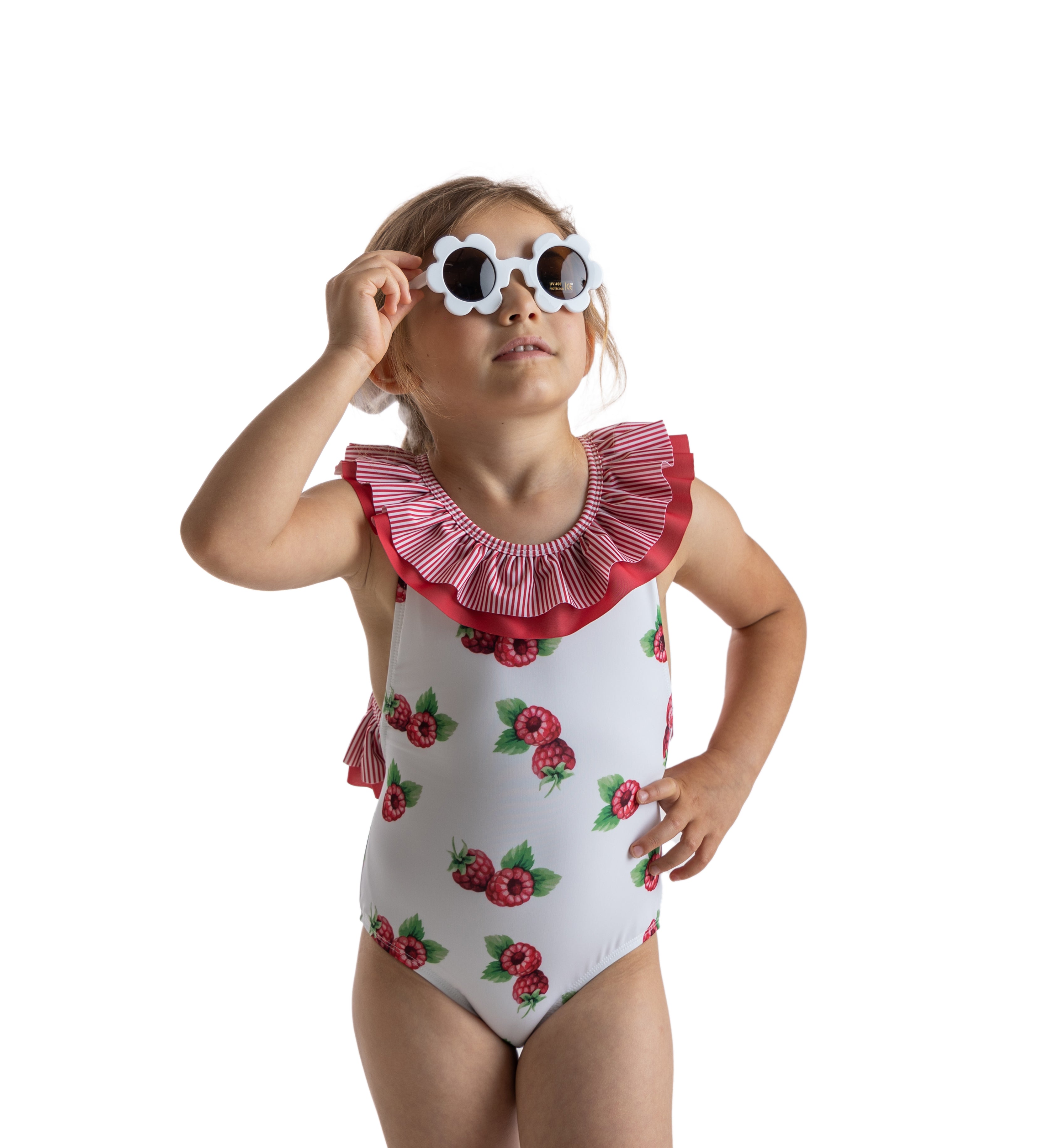 SS23 Meia Pata Girls Seychelles Raspberries Swimming Costume W R T r P SR 5 .:: e " 