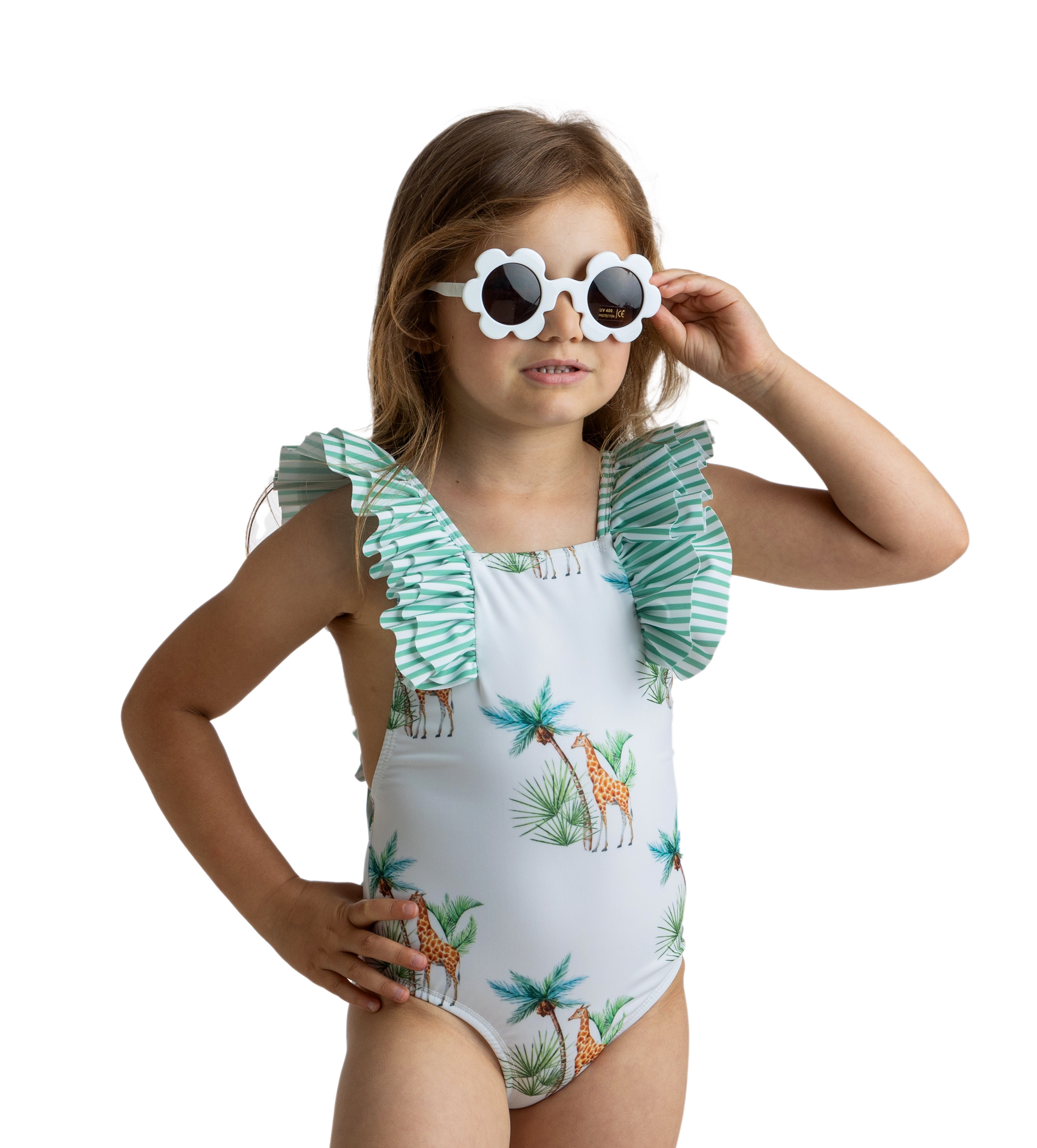 SS23 Meia Pata Girls Saint Anne Giraffe Swimming Costume