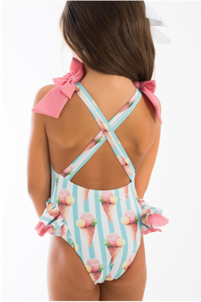 swimming costume with frill