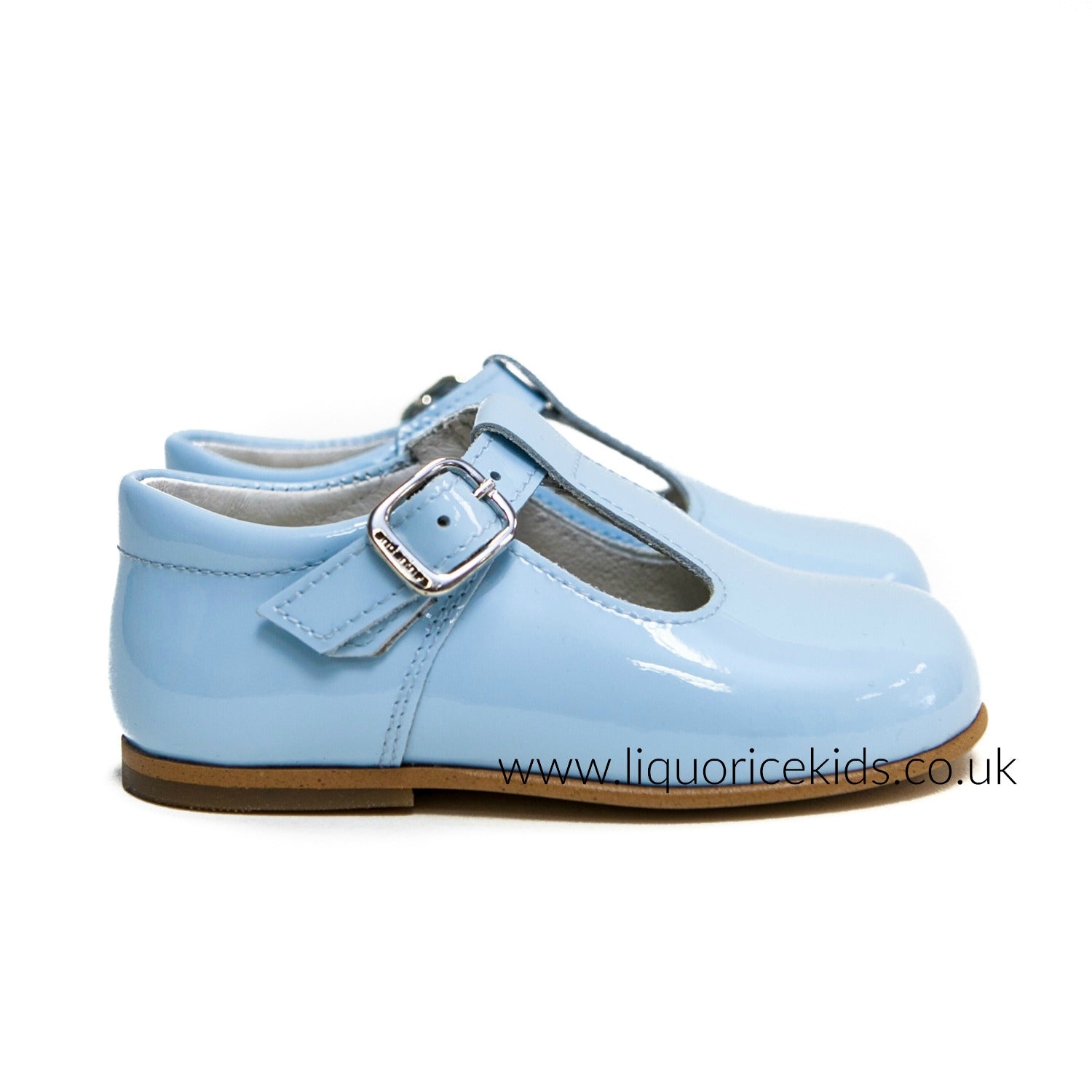 baby boy blue patent shoes