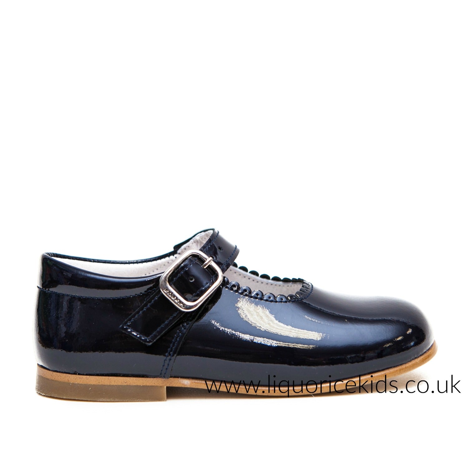 navy blue patent shoes