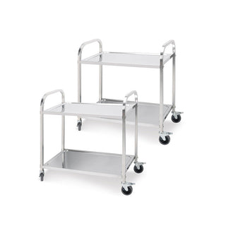 SOGA 2X 2 Tier 95x50x95cm Stainless Steel Drink Wine Food Utility Cart  Large