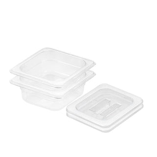 SOGA 65mm Clear Gastronorm GN Pan 1/2 Food Tray Storage Bundle of