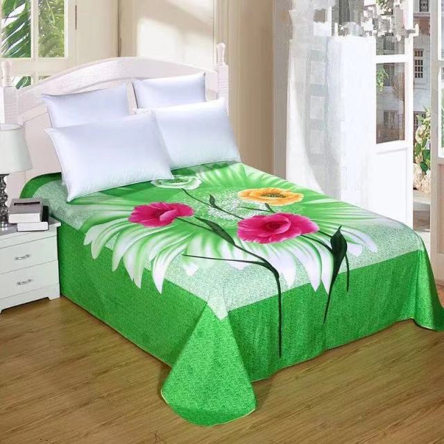 Vivid Fish Bed Sheet Set 3D Printed Polyester Green Bed Flat Sheet With  Pillowcase Bed Linen