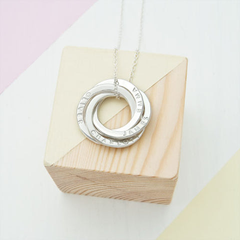 Four Name Russian Ring Necklace