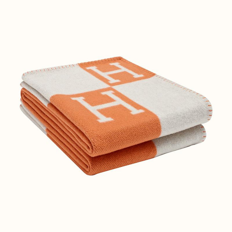 orange h blanket