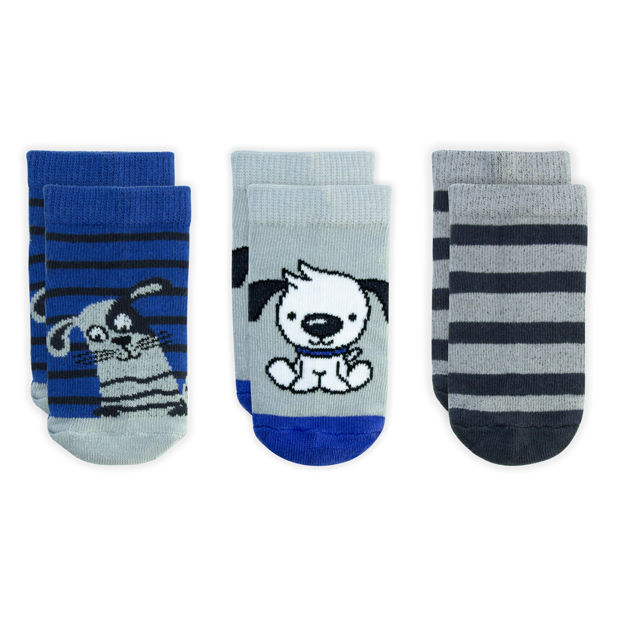 Pack 3 calcetines niña líneas y animales - TRICOT