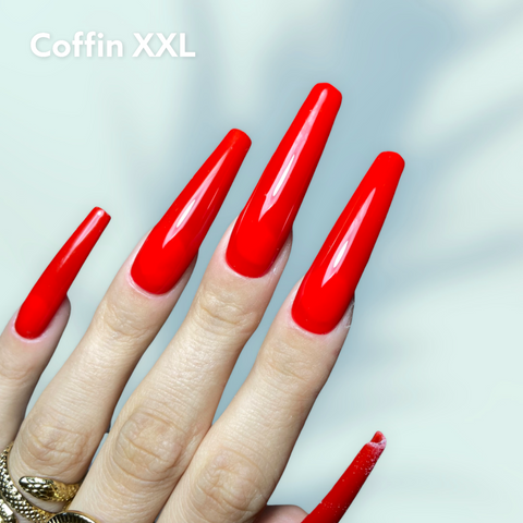 faux ongles coffin xxl rouge