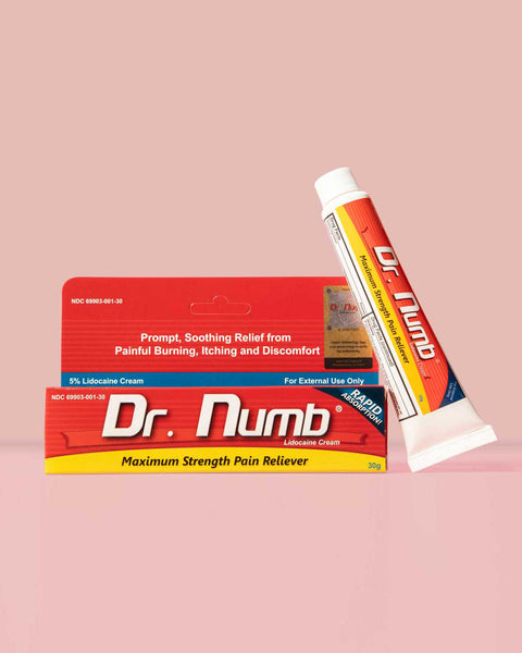 Dr Numb 5 Lidocaine Topical Anesthetic Numbing Cream for Pain Relief  Maximum Strength with Vitamin E for Real Time Relieves of Local Discomfort  Itching Pain Soreness or Burning  10g 1