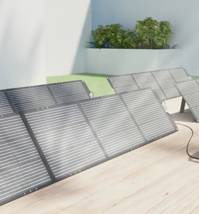 Growatt portable solar panels charging for portable power station