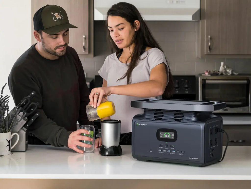 Using a solar generator in the kitchen