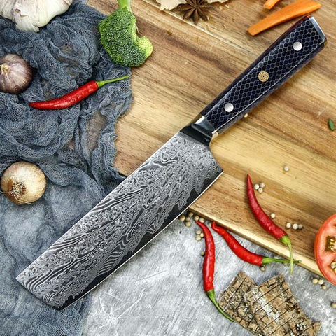 Nikiri Damascus Vegetable Knife, Japanese Knives, Knife