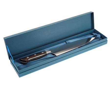 chef knife, knife in gift box