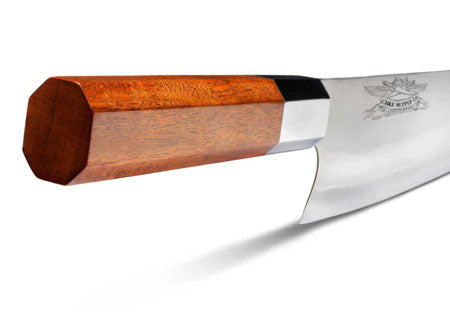 chef knife, wood handle