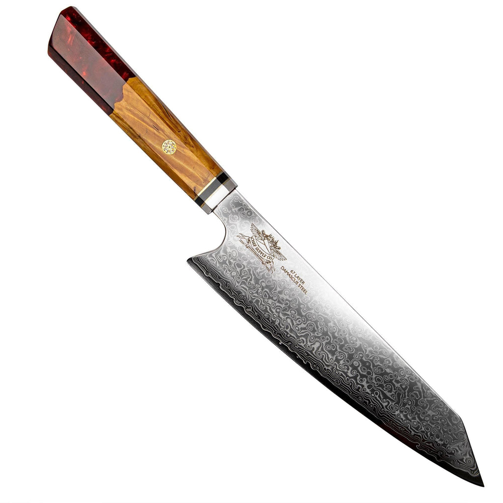 Kirosaku Premium Damascus Kitchen Knife 20cm - Extremely Sharp Kitchen Knife  Made 