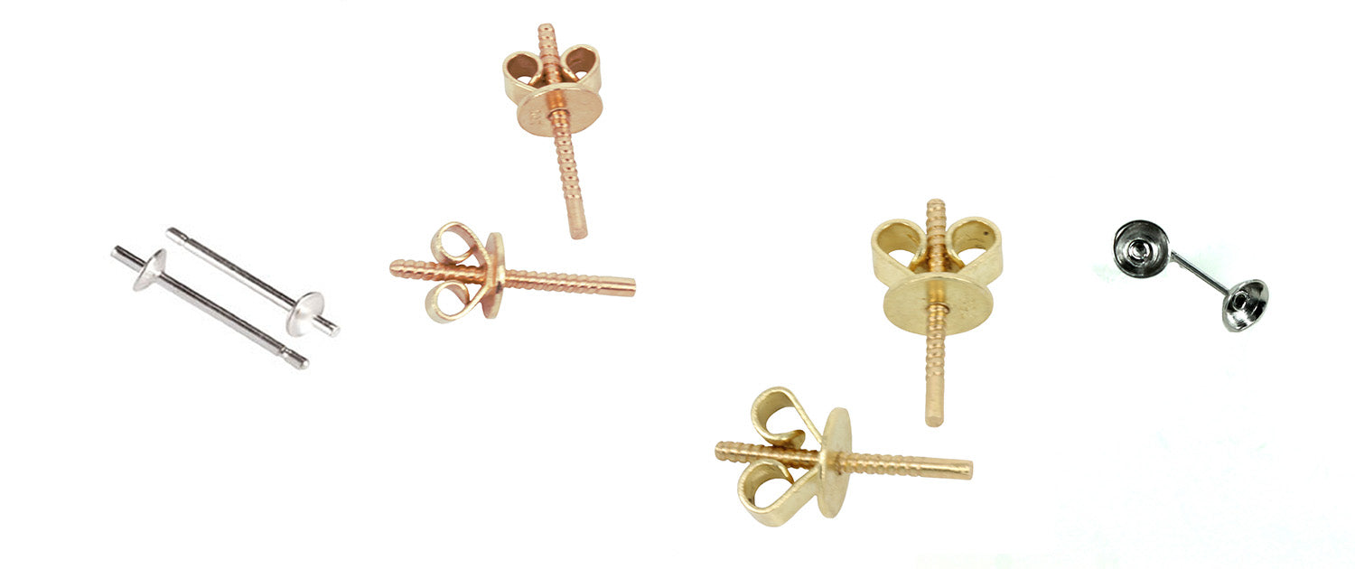 Gold and Sterling Silver Ear Posts