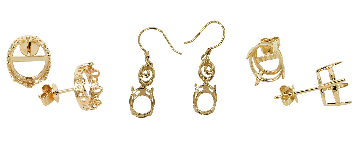 Gold Earrings Settings