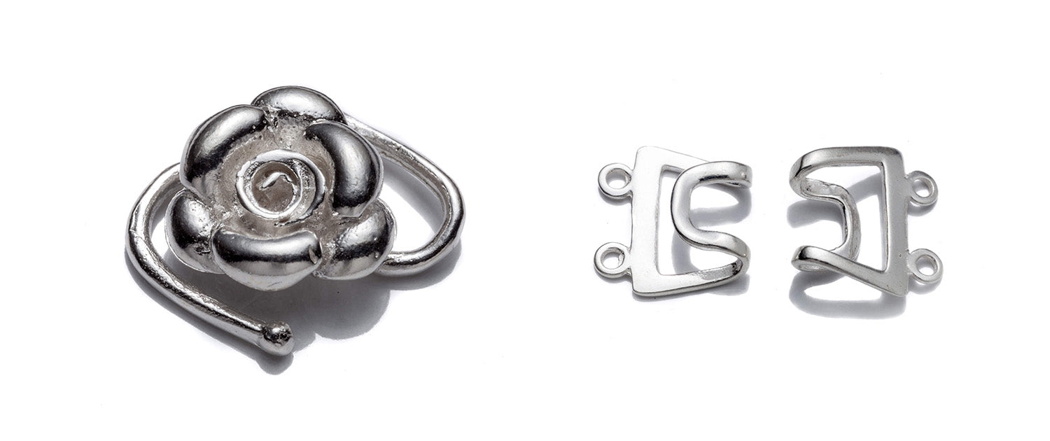 Sterling Silver Hook & Eye Clasps