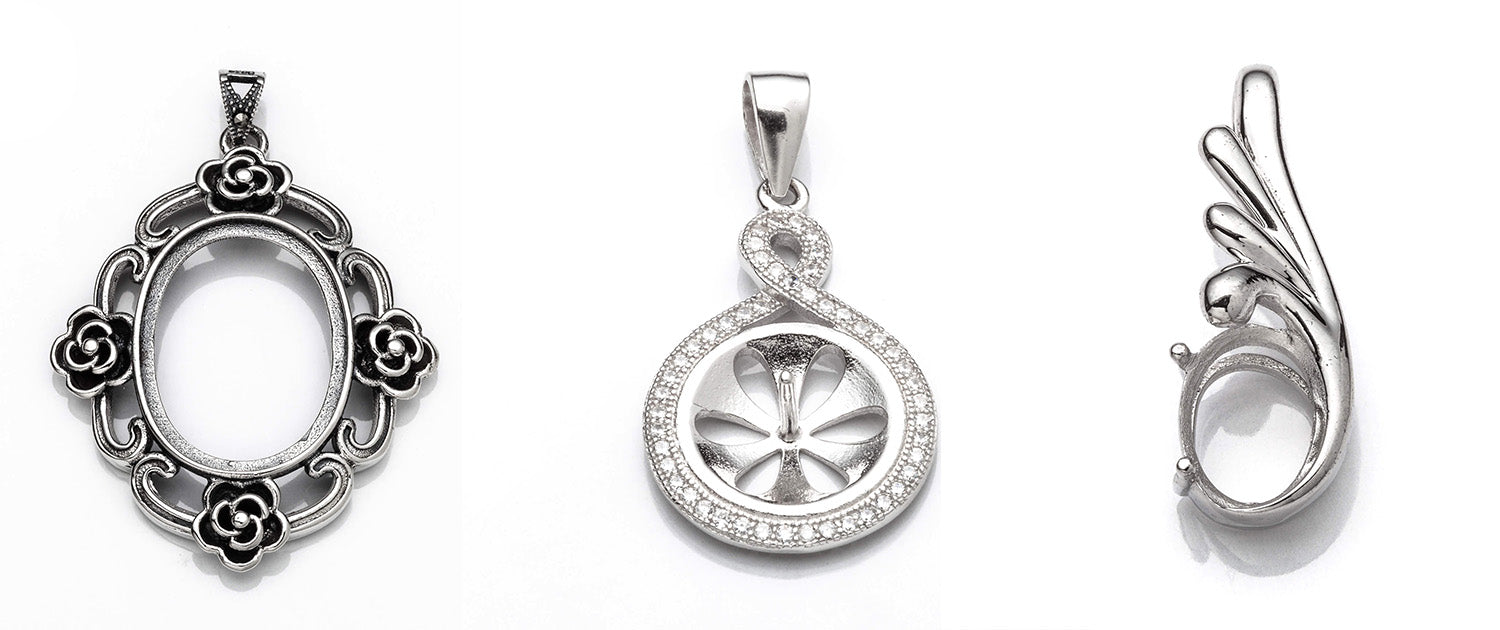 Sterling Silver Pendant Settings