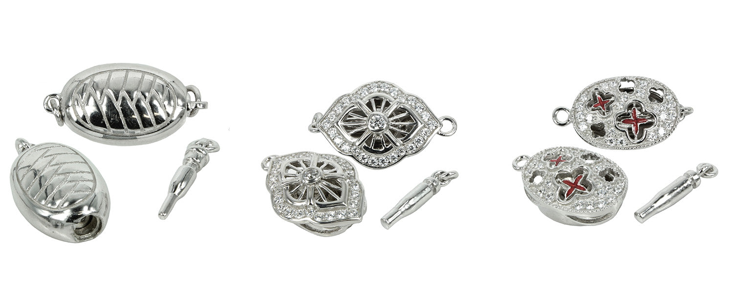 Sterling Silver Push Button Clasps