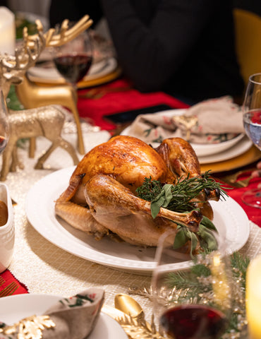 Diner de noël en équipe vive la dinde