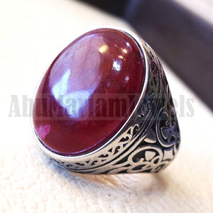 Treated natural red corundum identical to genuine ruby stone color hug ...