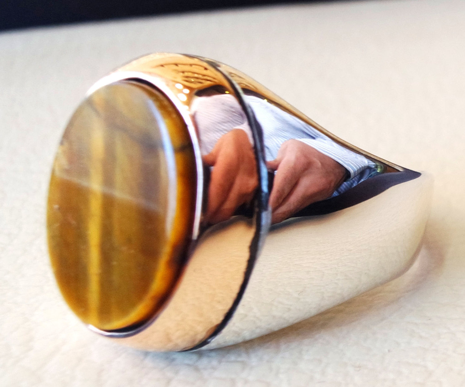 tiger eye stone ring