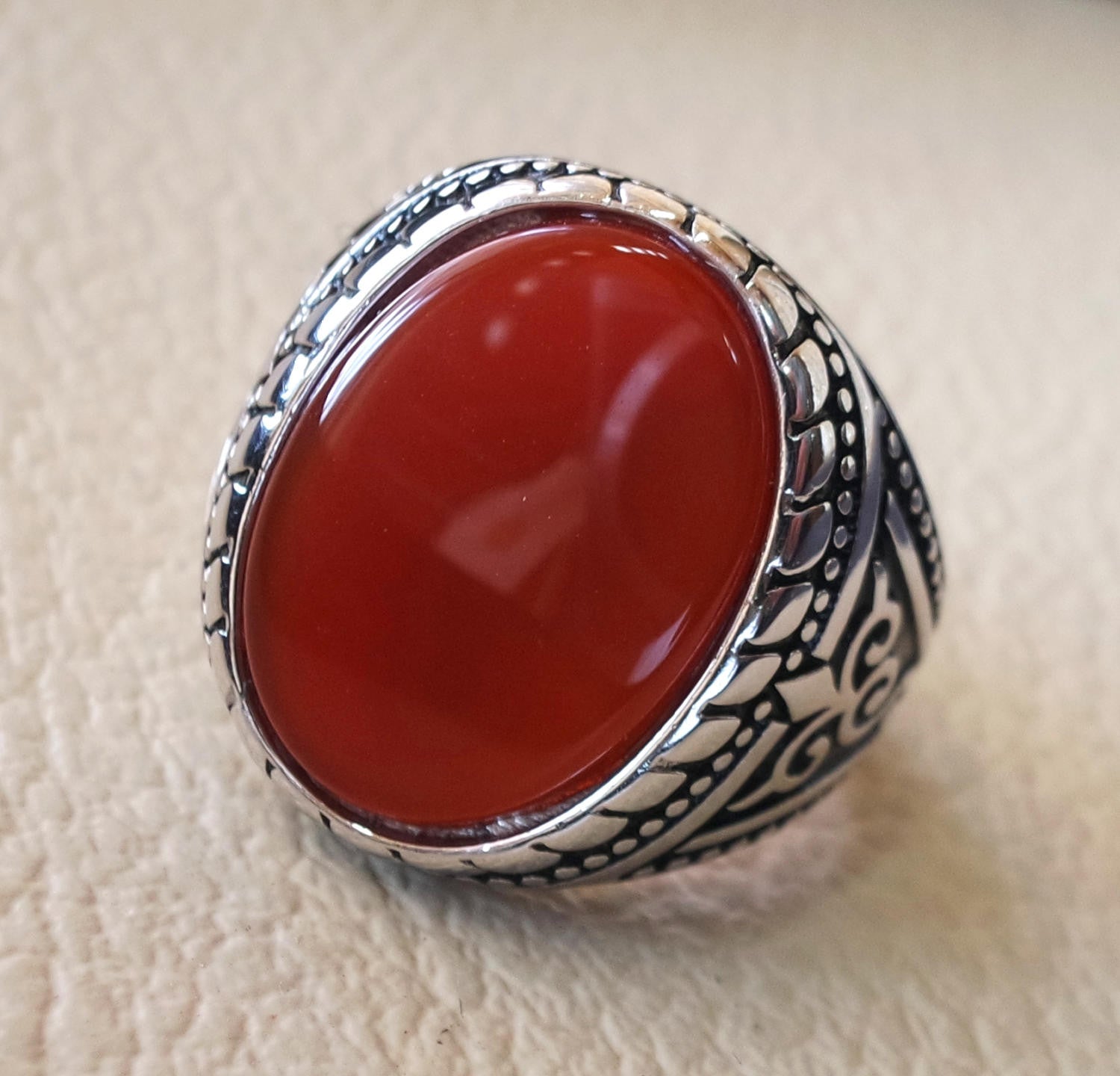 aqeeq natural flat agate carnelian semi precious stone oval red caboch ...