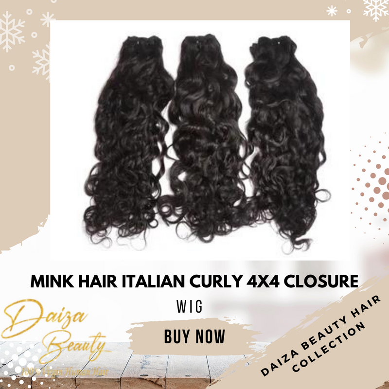 Mink Hair Italian Curly 4x4 Closure